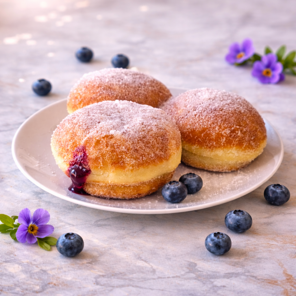 Beignets aux myrtilles