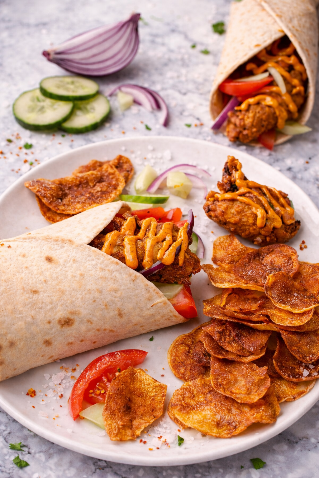 Wraps façon poulet tikka masala