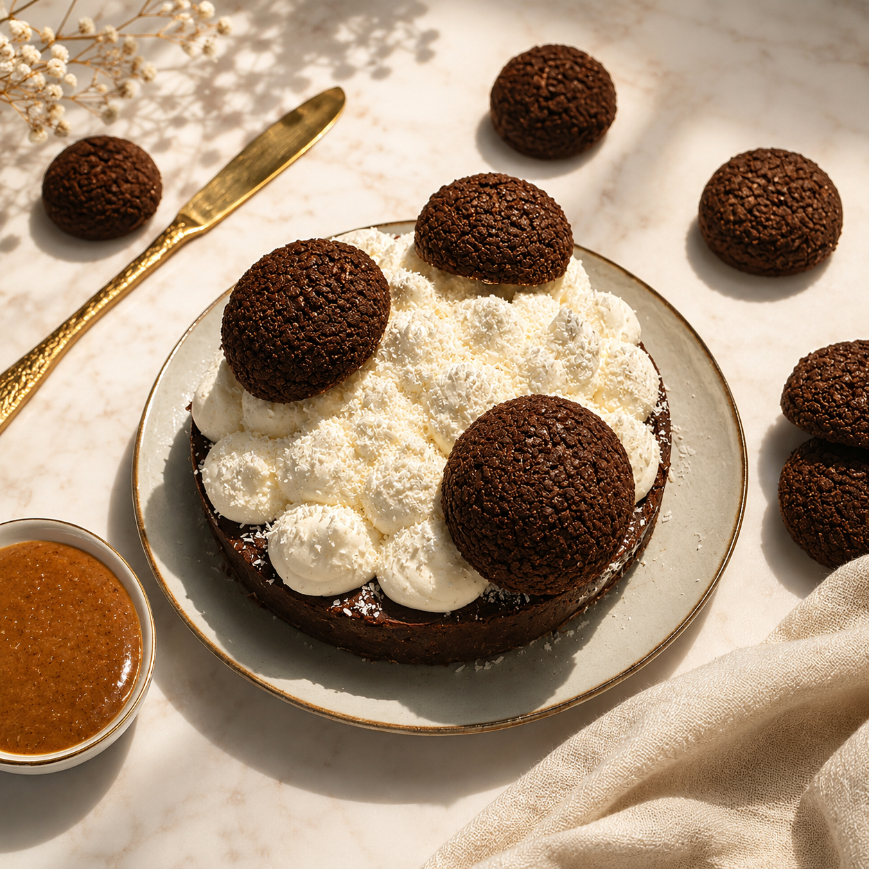 Tarte St Honoré coco chocolat {Aurélien Cohen}