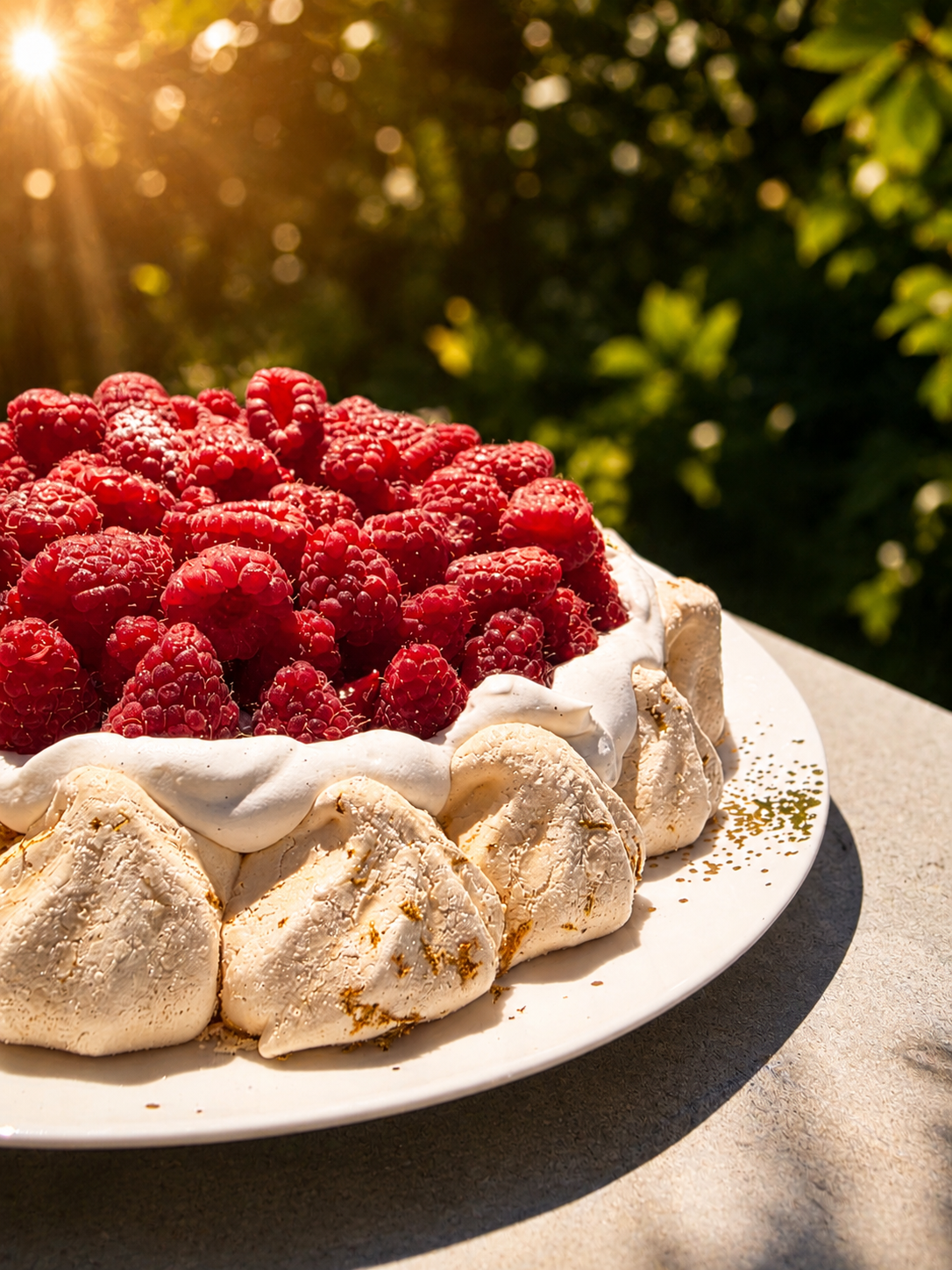 Pavlova framboises façon Christophe Michalak