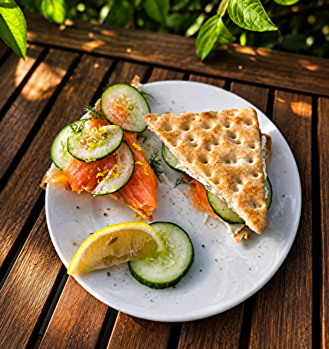 Sandwich suédois au saumon