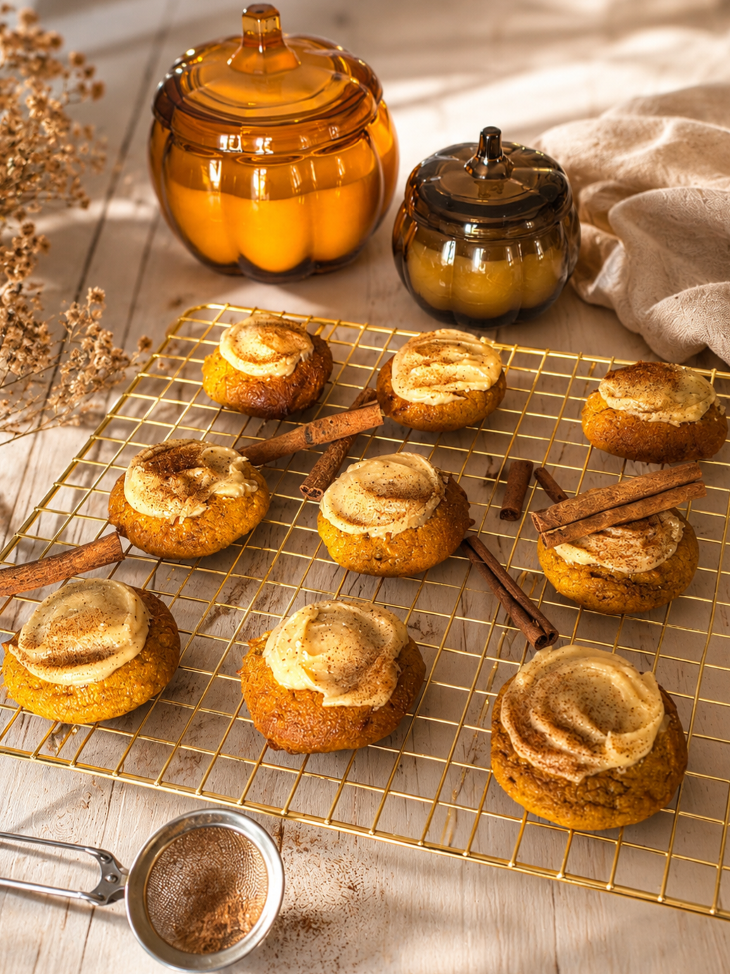 Biscuits potiron et glaçage au beurre noisette