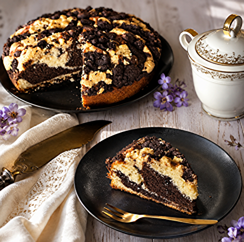 Crumb cake marbré