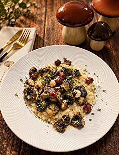 Risotto champignons noisettes