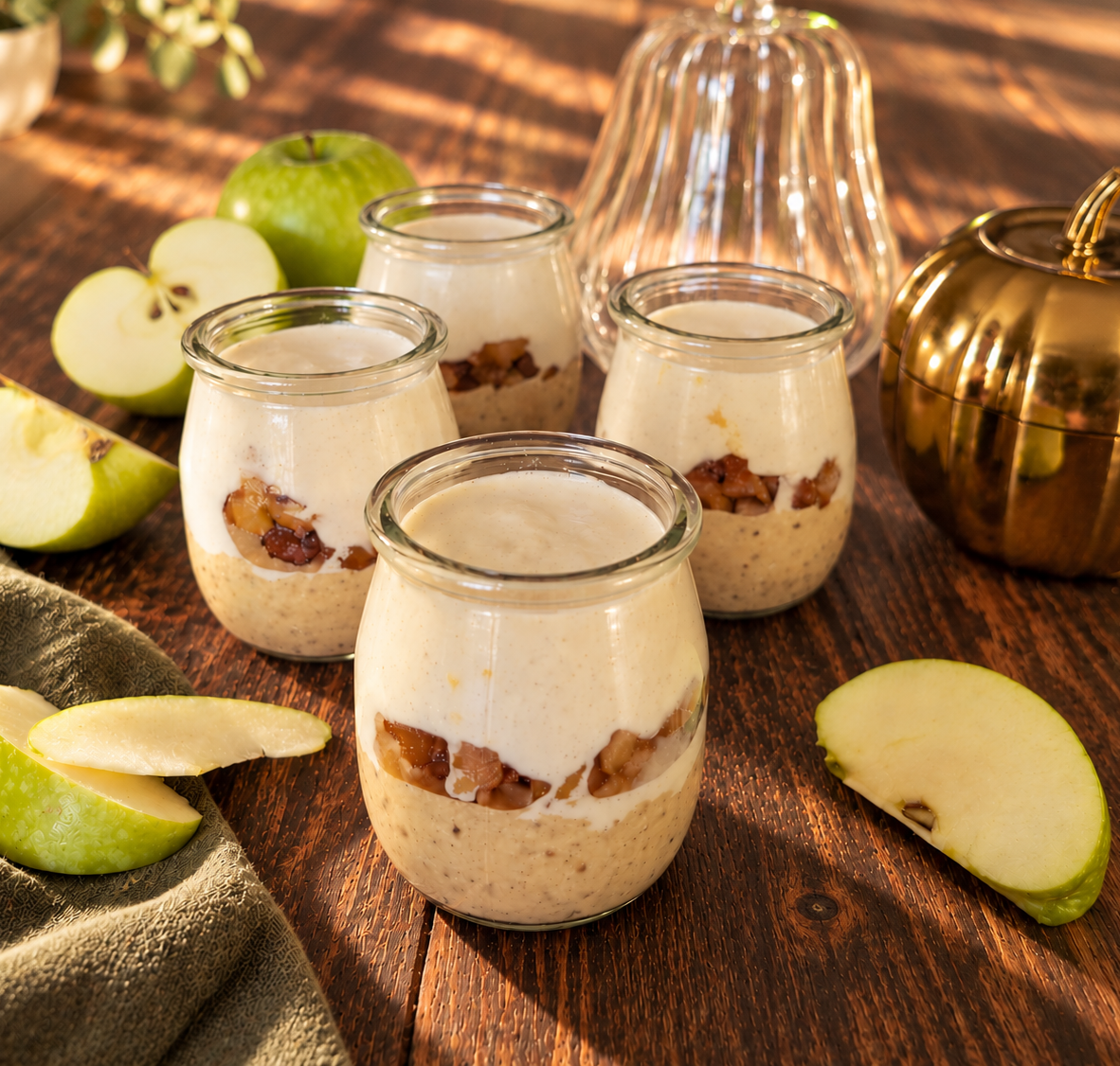 Riz au lait caramélisé aux pommes