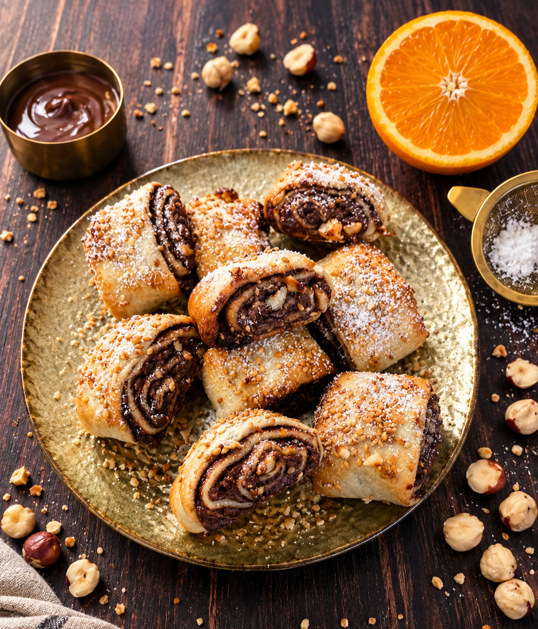 Roulés noisette, sésame et Nutella de Ottolenghi
