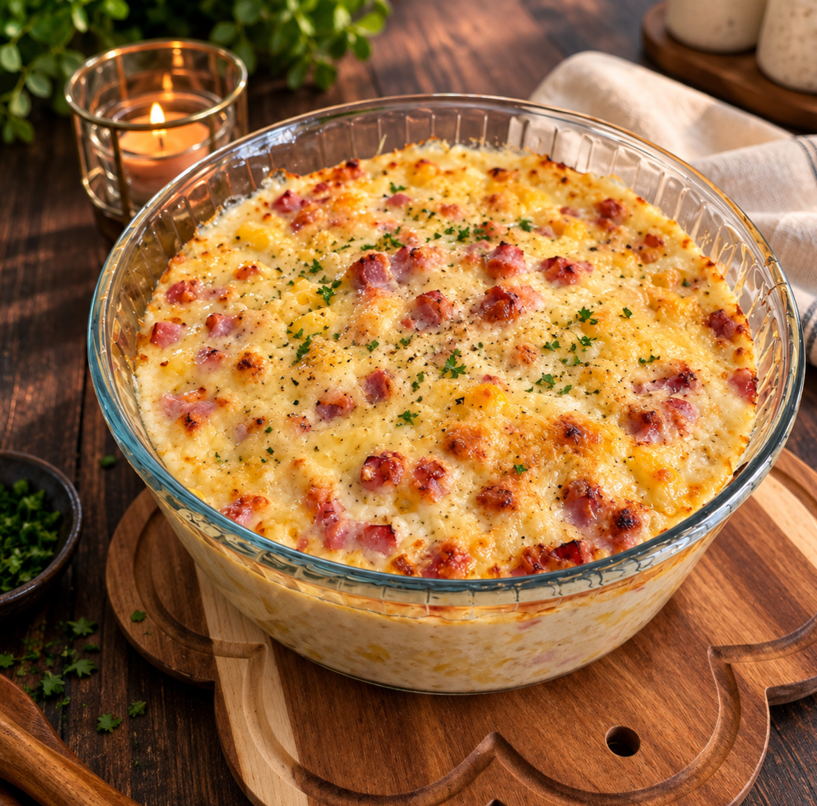 Coquillettes ultra généreuses au jambon