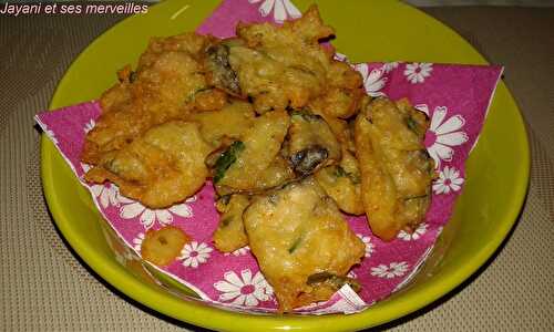 Beignets d'aubergine/poulet - Jayani et ses merveilles