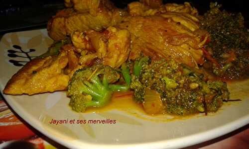 Carry de porc aux brocolis - Jayani et ses merveilles