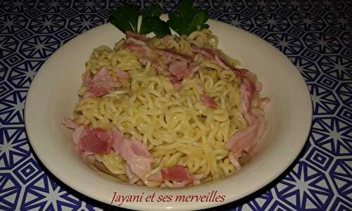 Nouilles au jambon