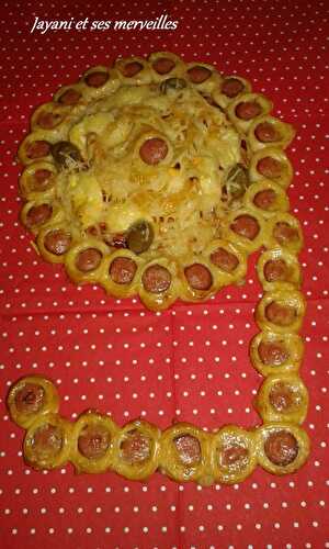 Pizza chiffre, pizza fleur, pizza parapluie