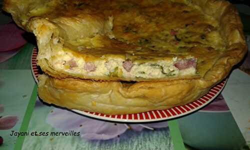 Quiche feuilletée aux lardons