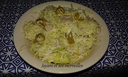 Salade de chou aux olives - Jayani et ses merveilles