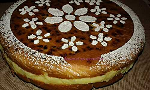 Gâteau aux pépites de chocolat/crème pâtissière