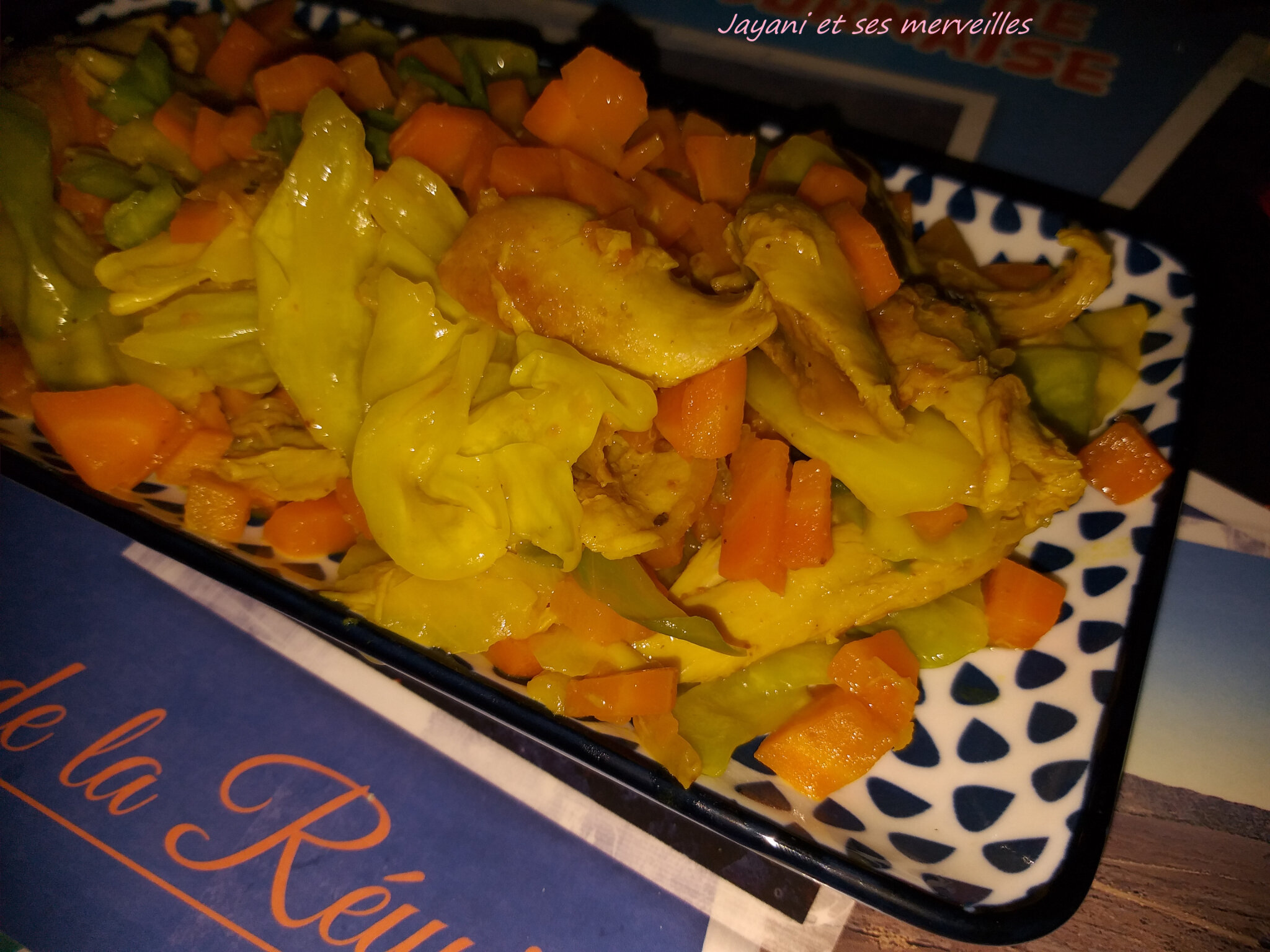 Poulet au carotte et au chou 