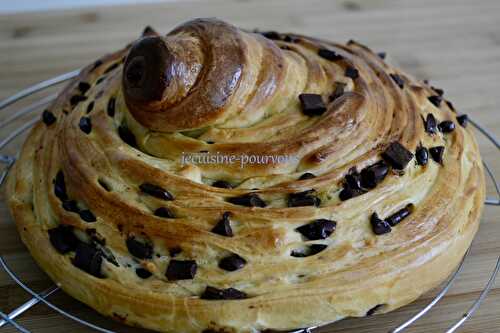 Brioche spirale aux pépites de chocolat