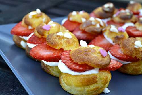 Choux chantilly et fraises