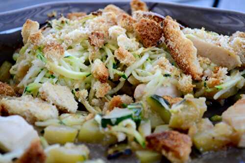 Crumble courgettes et poulet