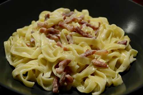 One pot pasta, tagliatelles façon carbonara