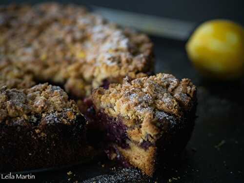 Crazy streusel aux myrtilles et au lemon curd