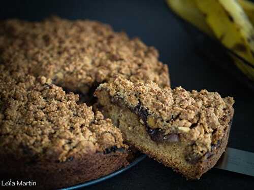 Crazy streusel banane, caramel au citron vert et noix de Pécan