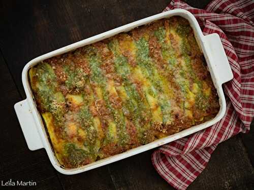 Lasagnes de courgettes au chèvre frais d'Alsace (sans pâte)