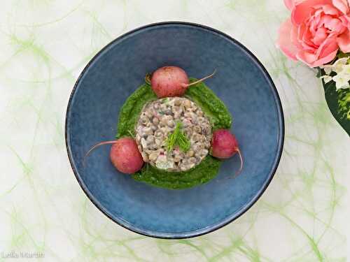 Risotto de lentilles vertes et légumes printaniers