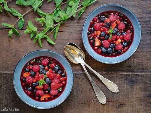 Soupe de fruits rouges au Gewurztraminer