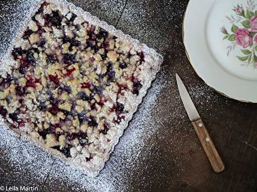 Tarte streusel aux fruits rouges (avec la pâte sucrée de Pierre Hermé)