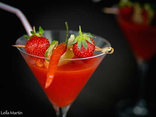 Cocktail fraise, tequila et piment