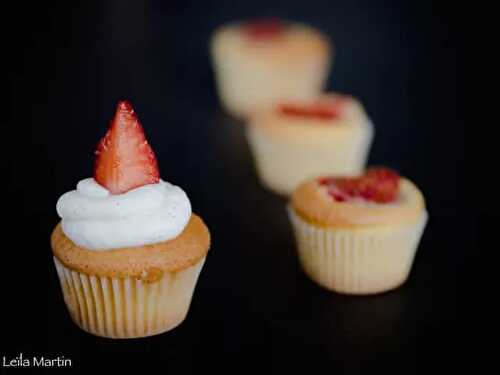 Cupcakes à la fraise et à la vanille
