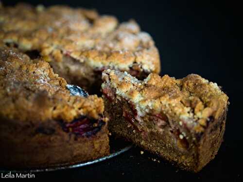 Gâteau streusel aux quetsches d'Alsace