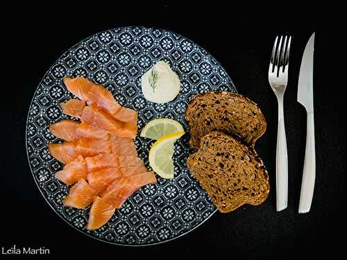 Gravlax de truite d'Alsace à la vanille et aux agrumes