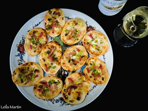 Minis flammekueche (tartes flambées) pour apéro gourmand