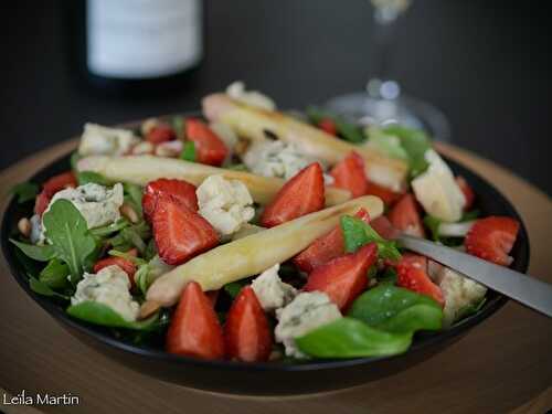 Salade aux asperges, fraises et roquefort - je vais vous cuisiner
