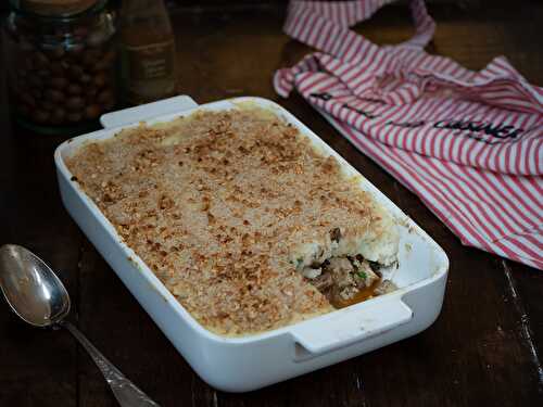 Parmentier de restes de dinde et purée de céleri rave