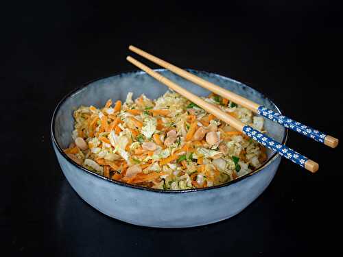 Salade de chou chinois, choucroute crue et carottes
