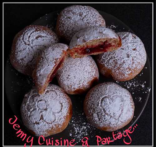 Beignets à la confiture sans lactose, cuisson au four.