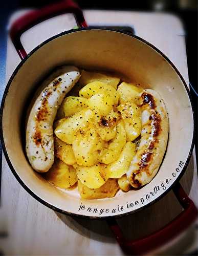 Boudin blanc aux épices et pommes