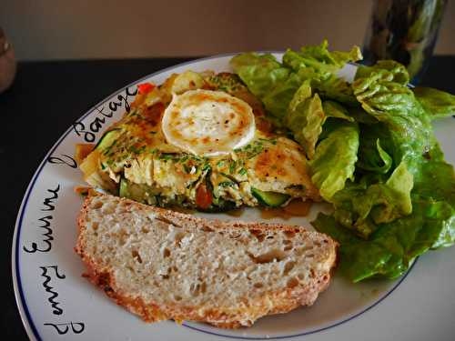 Omelette aux légumes et chèvre~3 / 4 personnes