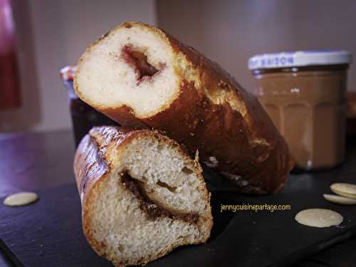 Pain viennois à la pâte à tartiner maison