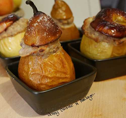 Pommes/Poires aux amandes au four.