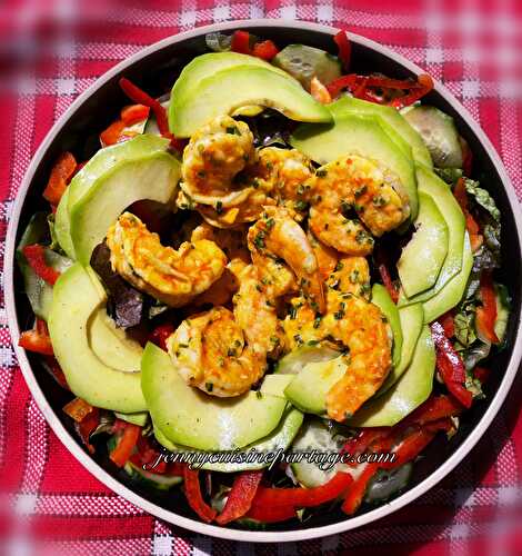 Salade crevettes coco/gingembre