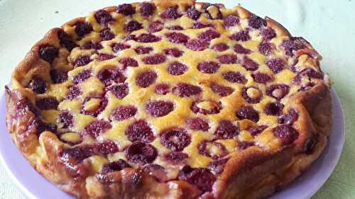 Clafoutis bien foutu aux framboises