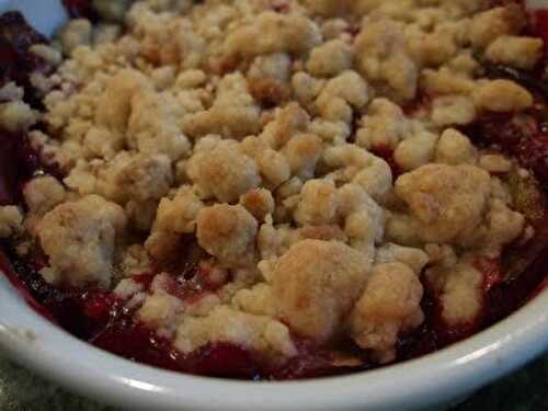 Crumble aux framboises .. de la fraicheur..