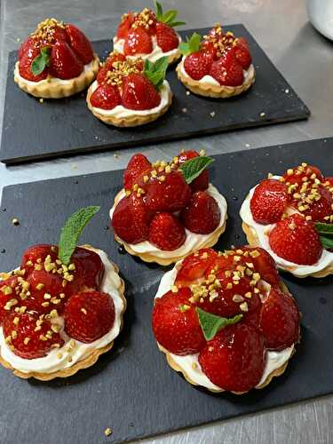 Tartelettes fraises, mascarpone… tous en cuisine..