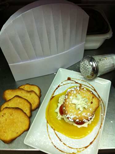 Tuiles aux amandes.. avec des fraises et chantilly un régal..