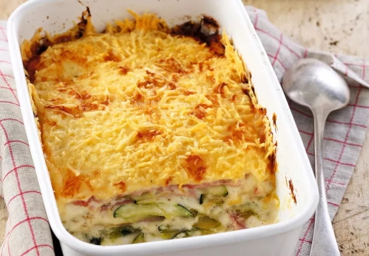 Gratin de courgettes au jambon