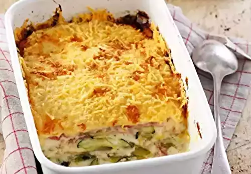 Gratin de courgettes au jambon