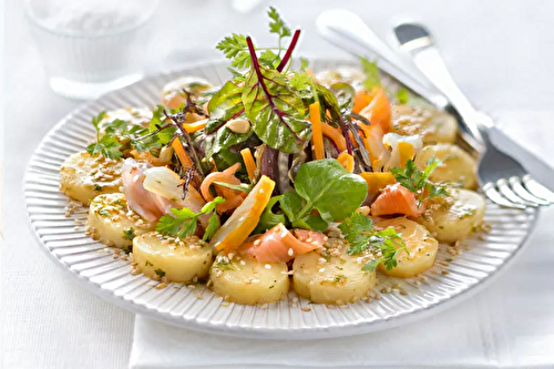 Salade de Princesse Amandine aux poissons fumés